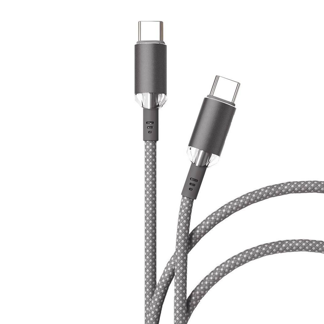 Фото — Кабель "vlp" Diamond Cable USB C - USB C, 1.2м, серый