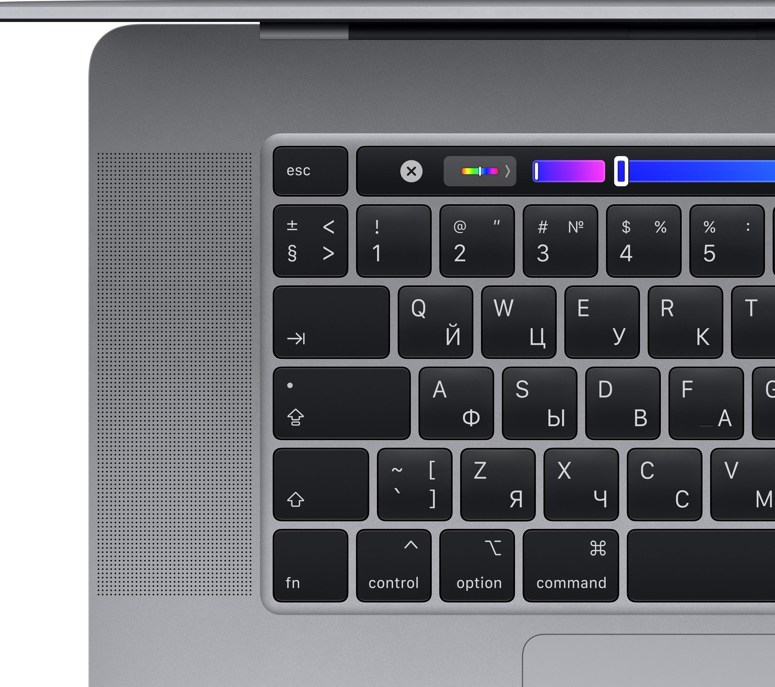Фото — Apple MacBook Pro 16" 8 Core i9 2,3 ГГц, 32 ГБ, 1 ТБ SSD, Radeon Pro 5500M, Touch Bar,«серый космос»