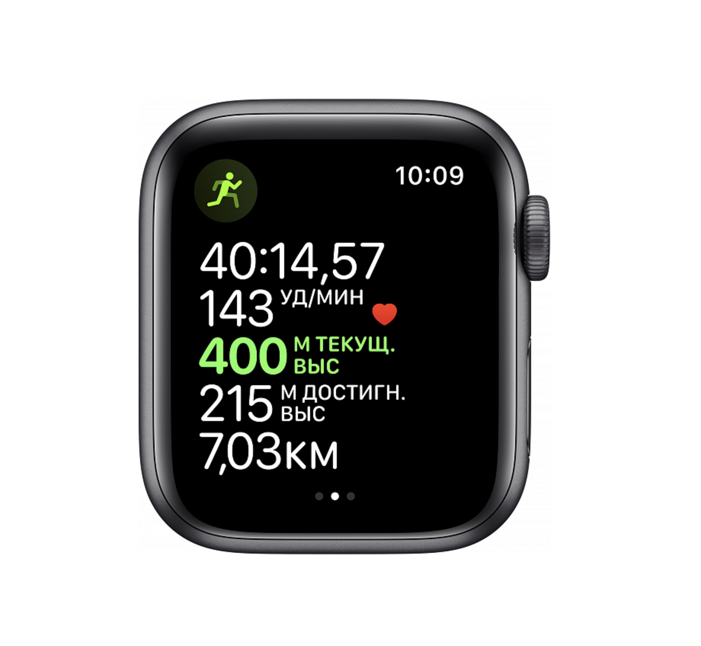 Фото — Apple Watch Series 5, 40 мм, алюминий цвета «серый космос», спортивный ремешок черного цвета