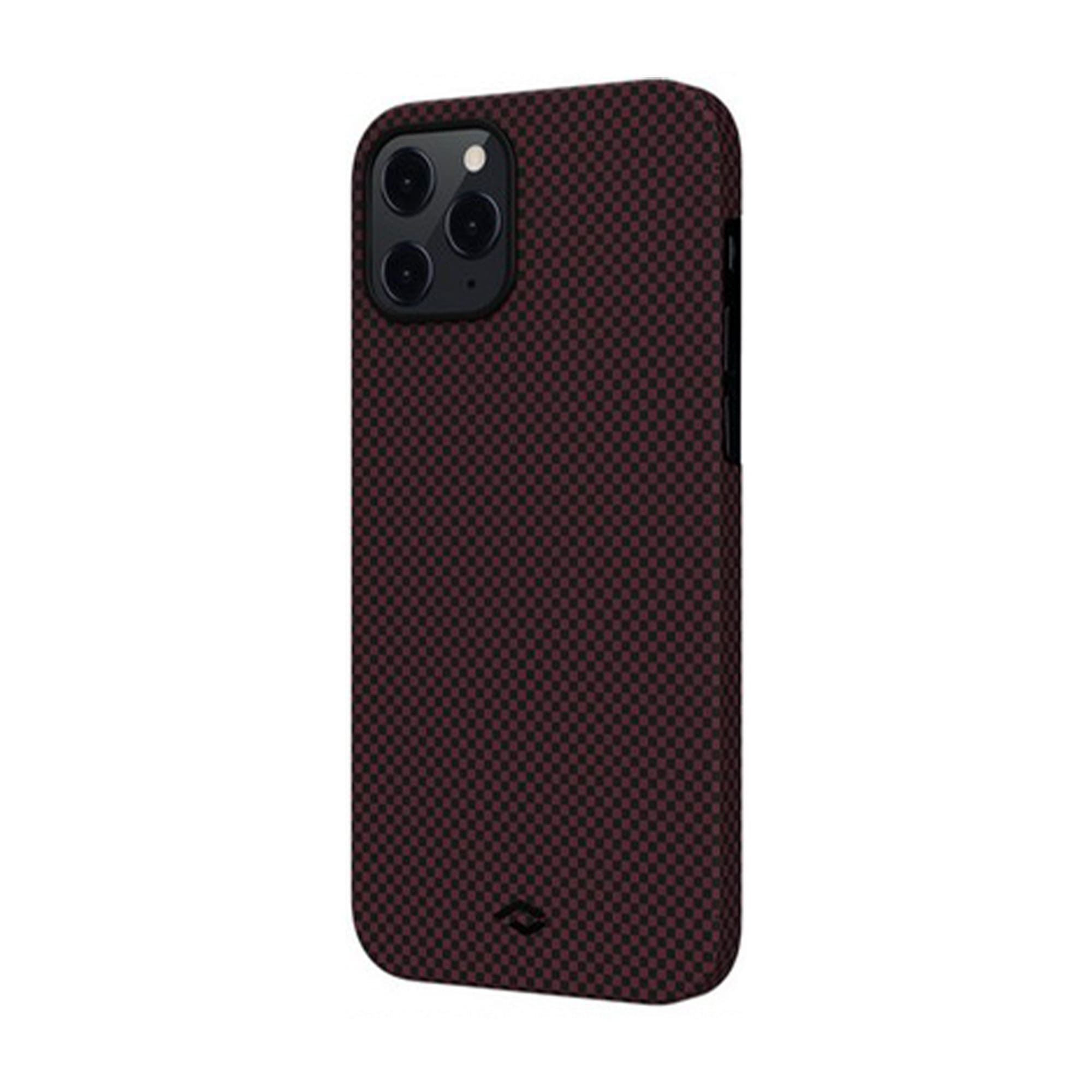 Чехол Pitaka для iPhone 12 Pro Max, красно-черный (мелкое плетение)