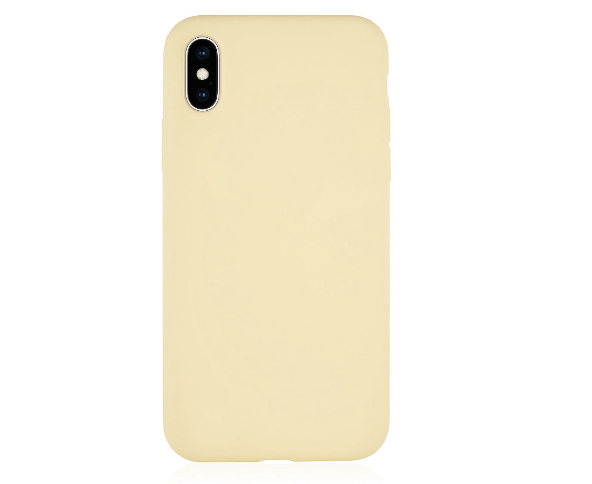 Чехол защитный VLP Silicone Сase для iPhone XS Max, желтый
