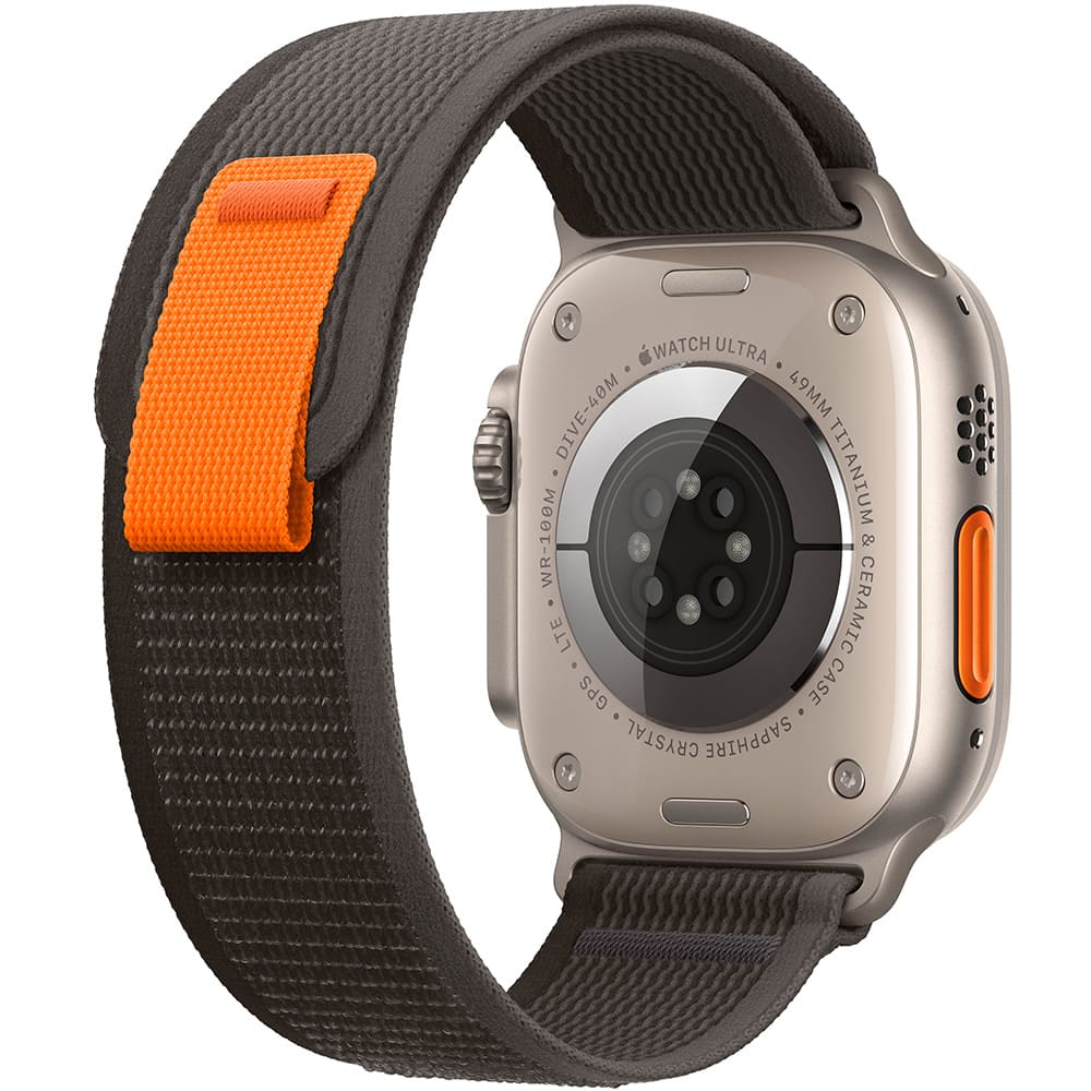 Apple Watch Ultra GPS + Cellular, 49 мм, корпус из титана, ремешок Trail черного/серого цвета S/M