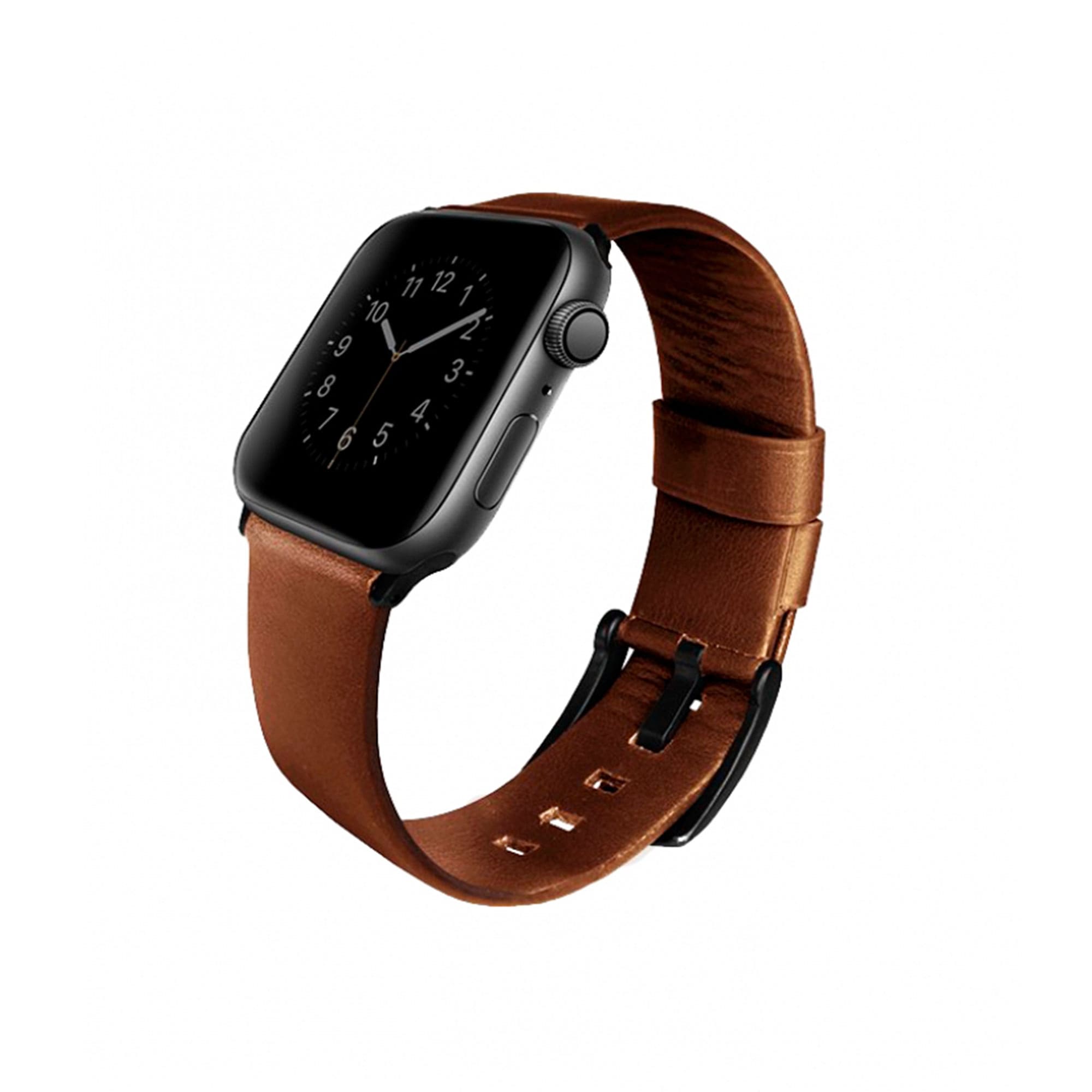 Ремешок для смарт-часов Uniq для Apple Watch 44/42 mm Mondain Strap кожаный, коричневый
