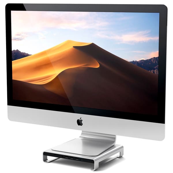 Фото — Подставка Satechi Type-C Aluminum iMac Stand для монитора, серебристый
