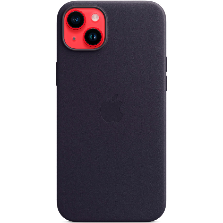 Фото — Чехол для смартфона iPhone 14 Plus Leather Case with MagSafe, «чернила»