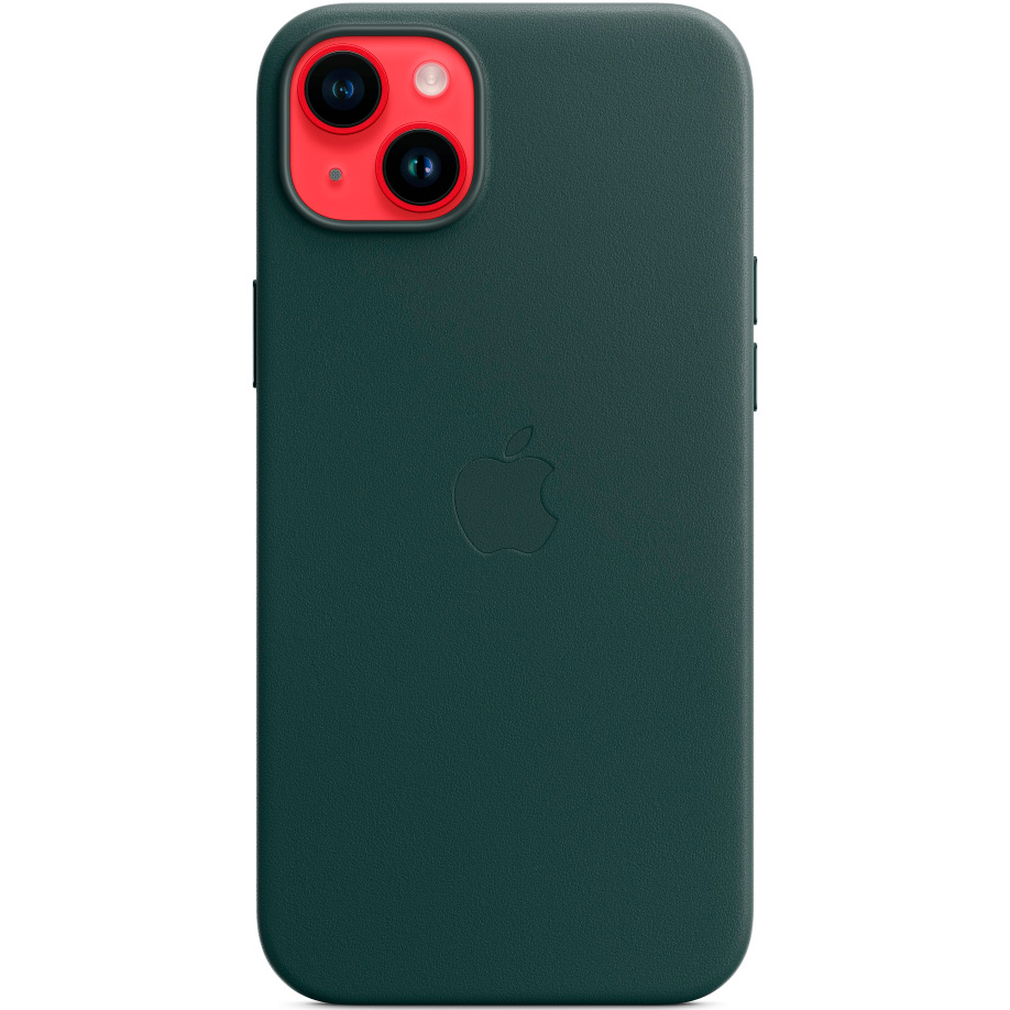 Чехол для смартфона iPhone 14 Plus Leather Case with MagSafe, «лесной зеленый»