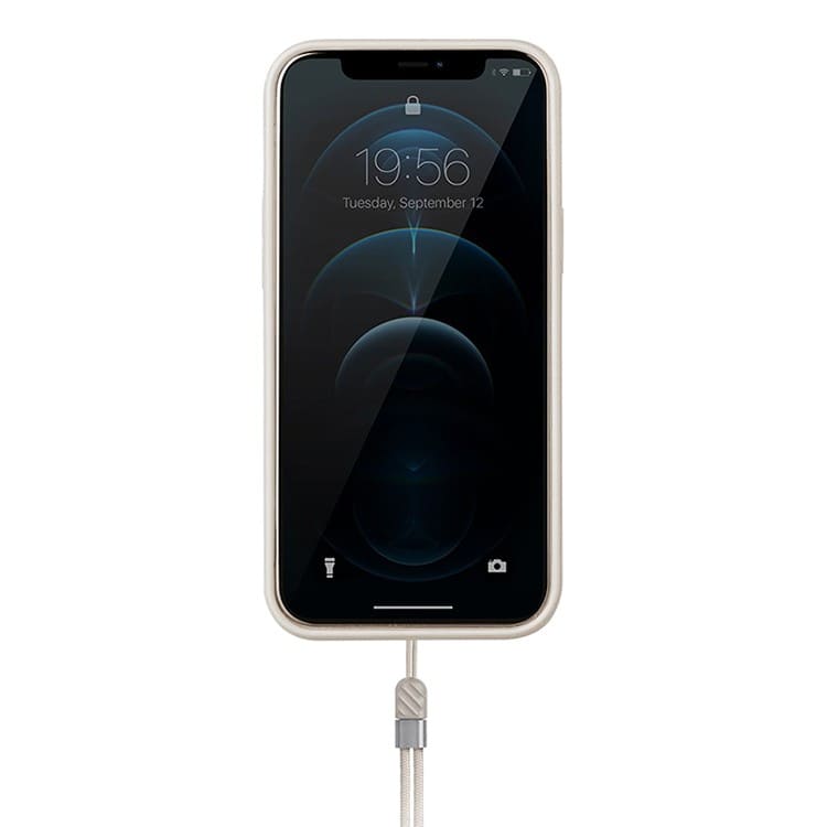 Чехол Uniq для iPhone 12 Pro Max HELDRO + Band DE Anti-microbial, бежевый