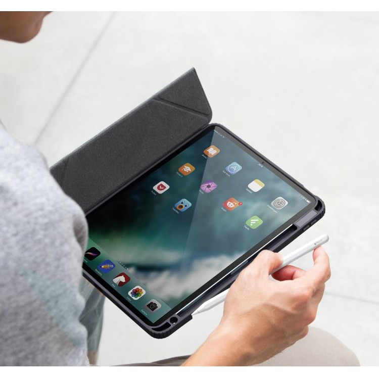 Чехол для планшета iPad 10.2 Uniq MOVEN Anti-microbial, серый