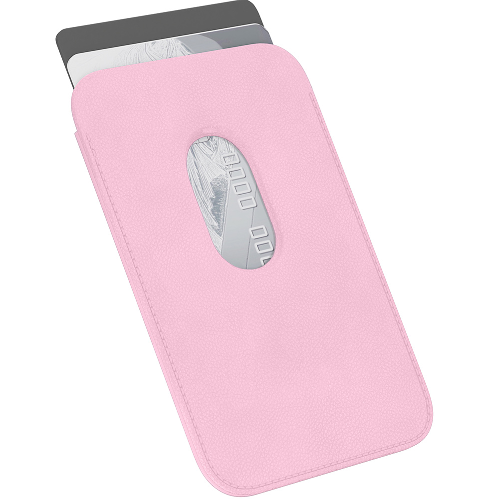 Фото — Чехол-бумажник vlp из натуральной кожи с MagSafe, светло-розовый