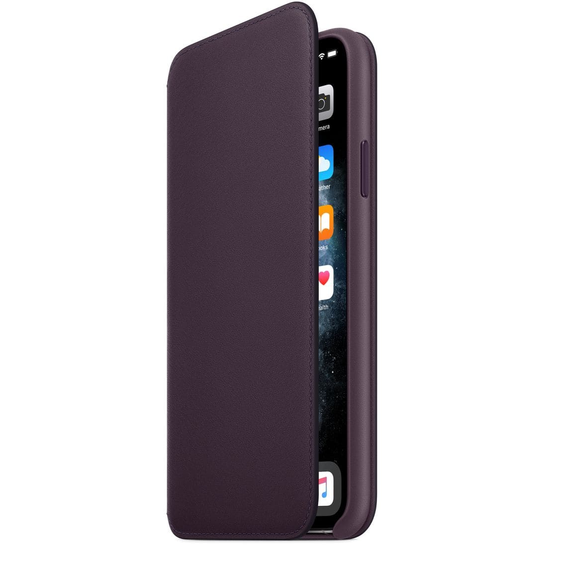 Кожаный чехол Folio для iPhone 11 Pro Max, «спелый баклажан»