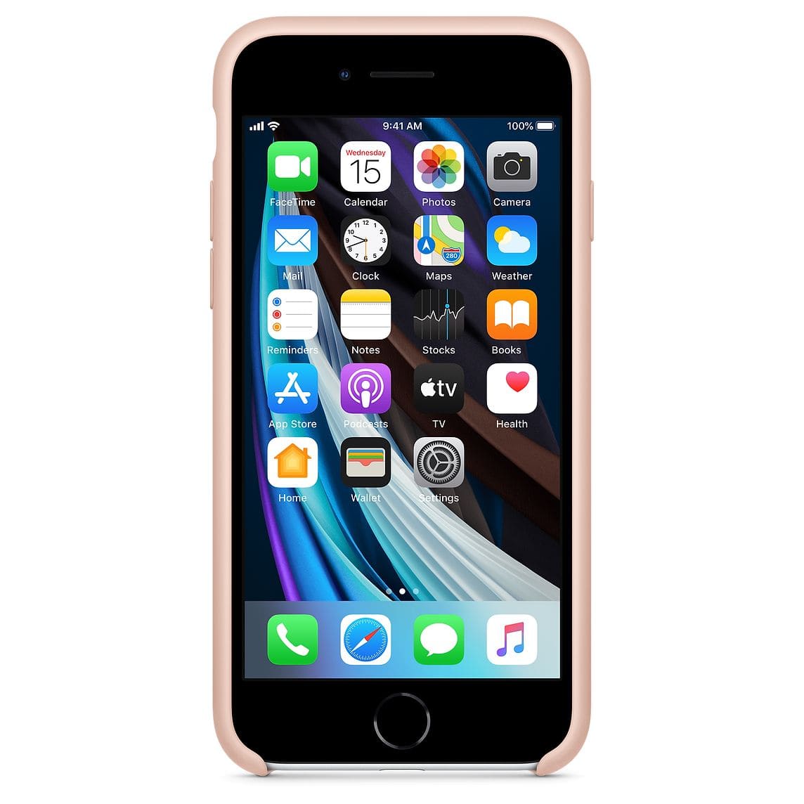 Фото — Чехол для смартфона Apple для iPhone SE, силикон, «розовый песок»