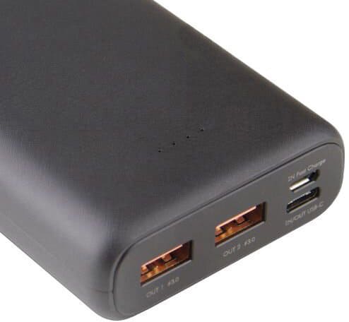 EnergEA Compac 10000, USB-C - 2хUSB, черный