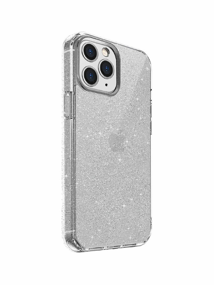 Фото — Чехол для смартфона Uniq для iPhone 12/12 Pro LifePro Tinsel Anti-microbial, прозрачный