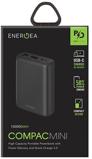 EnergEA Compac 10000, USB-C - 2хUSB, черный