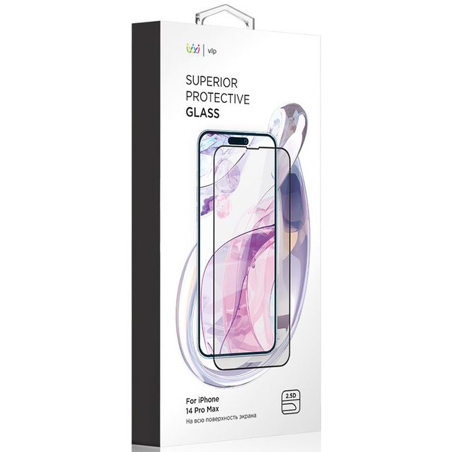 Защитное стекло для смартфона 2.5D "vlp" для iPhone 14 Pro Max, олеофобное