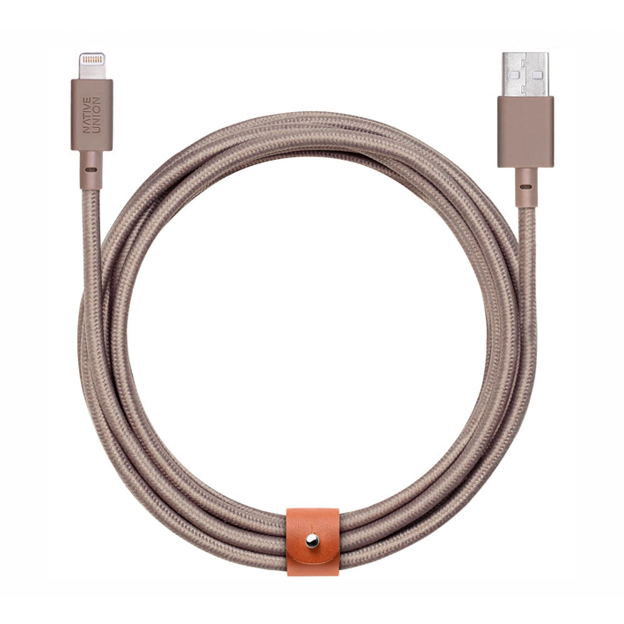 Фото — Кабель Native Union Belt Cable USB на Lightning, 3 м, бежевый