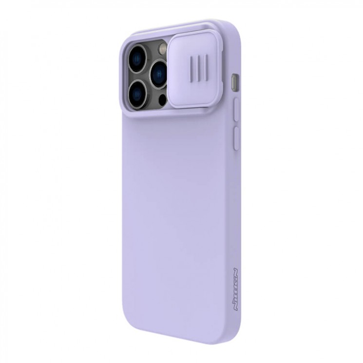 Фото — Чехол для смартфона Nillkin для iPhone 14 Pro Max CamShield Silky Magnetic Silicone, фиолетовый
