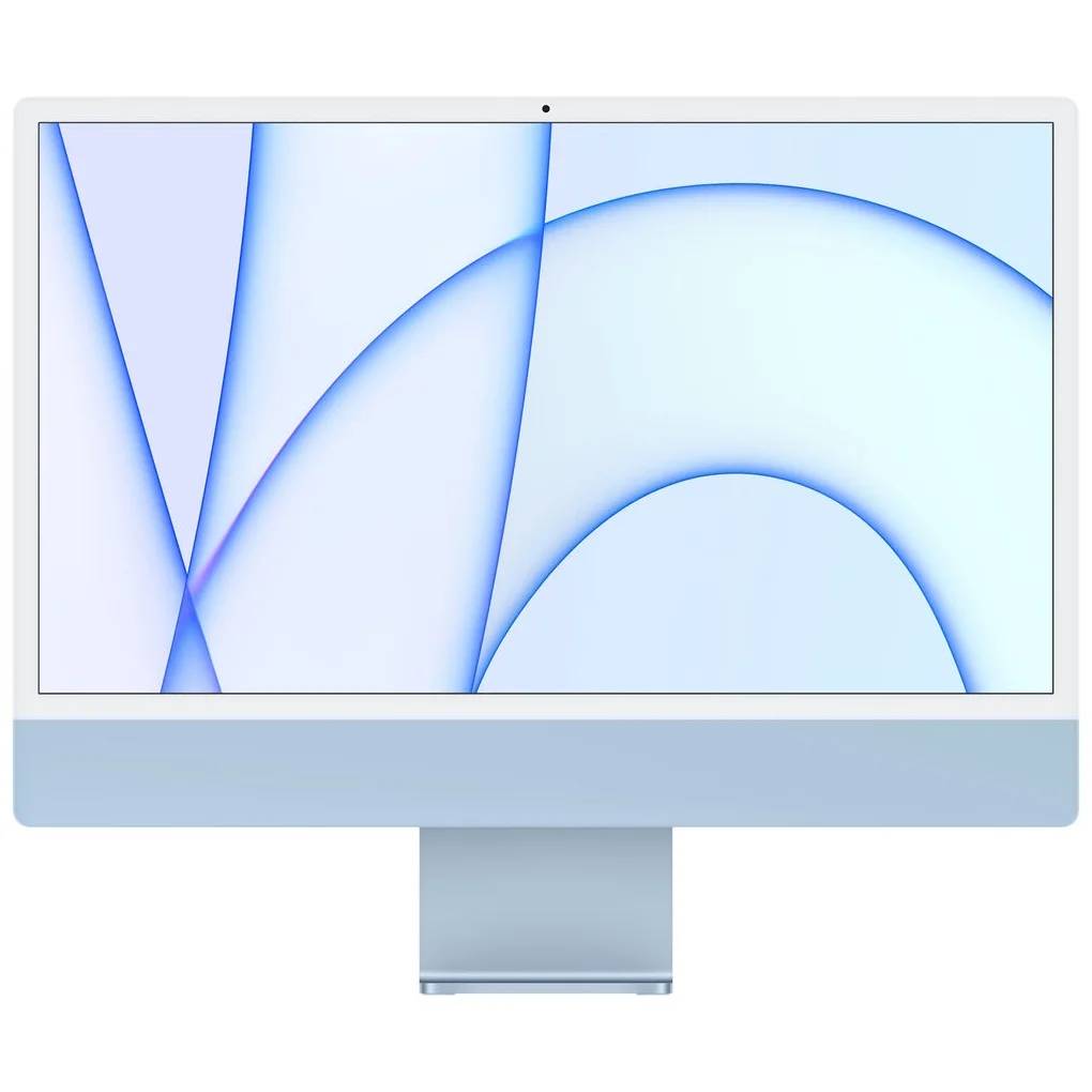 Фото — Apple iMac 24" Retina 4,5K, (M1 8C CPU, 7C GPU), 8 ГБ, 256 ГБ SSD, синий