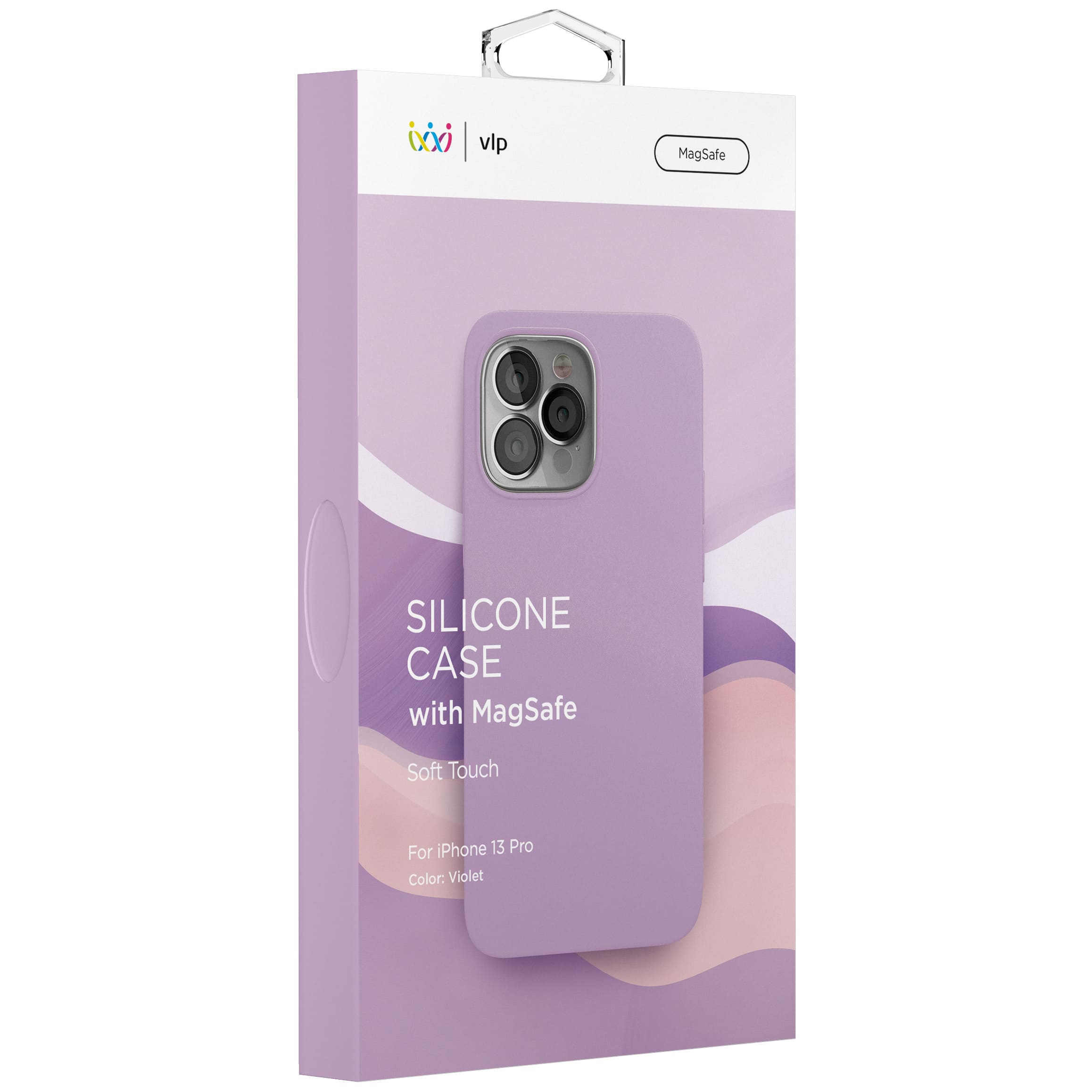 Чехол для смартфона vlp Silicone case with MagSafe для iPhone 13 Pro, фиолетовый