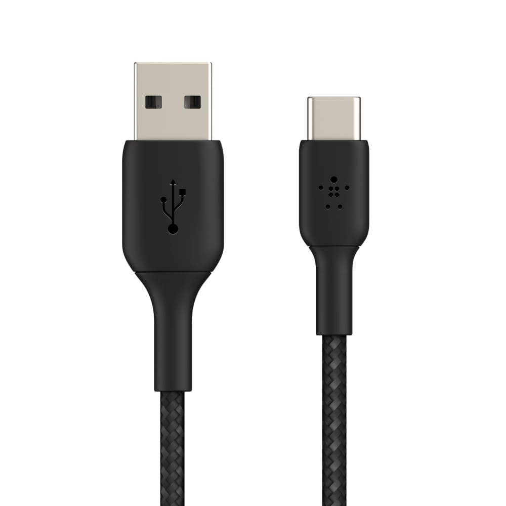 Фото — Кабель Belkin USB-A - USB-C, 1м, нейлон, черный