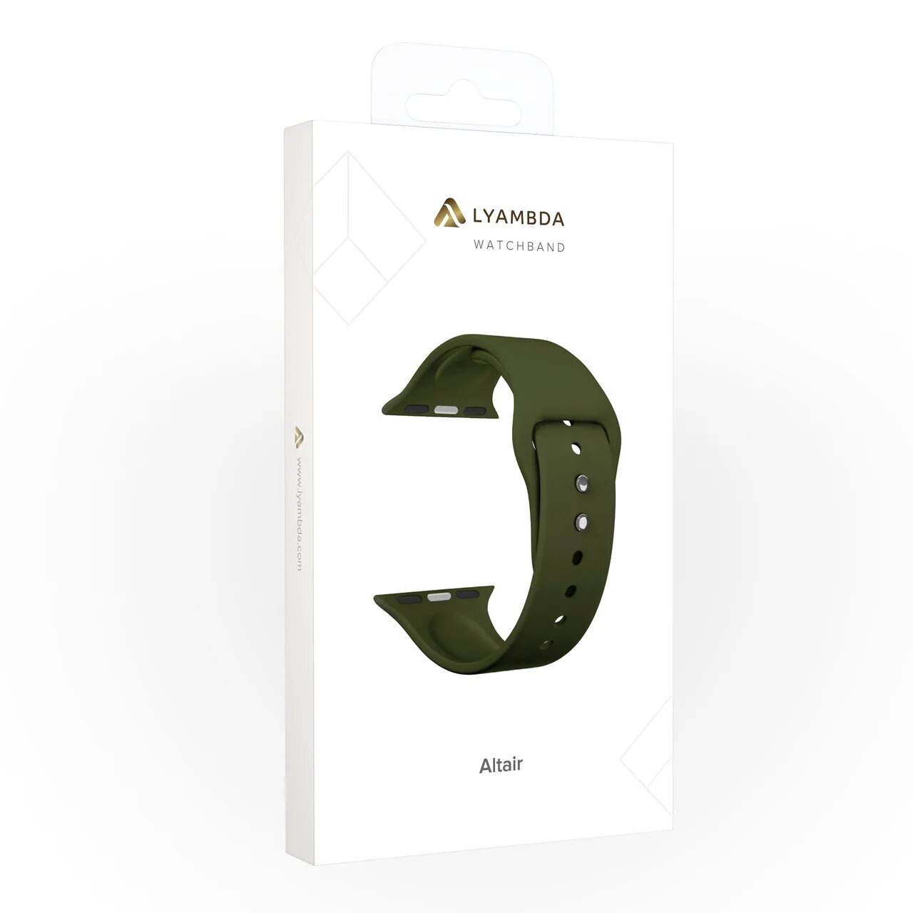 Ремешок для смарт-часов Apple Watch 38/40 mm LYAMBDA ALTAIR, силикон, оливковый