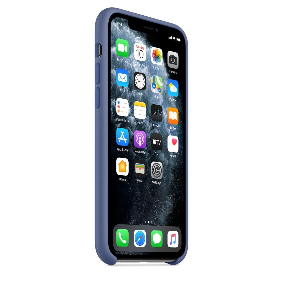 Силиконовый чехол для iPhone 11 Pro, «синий лён»