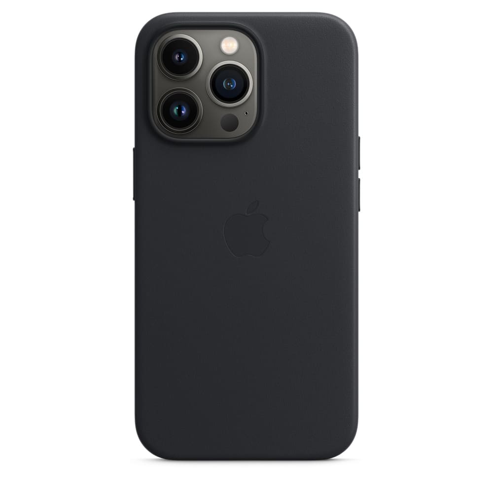 Фото — Кожаный чехол MagSafe для iPhone 13 Pro Max, «тёмная ночь»
