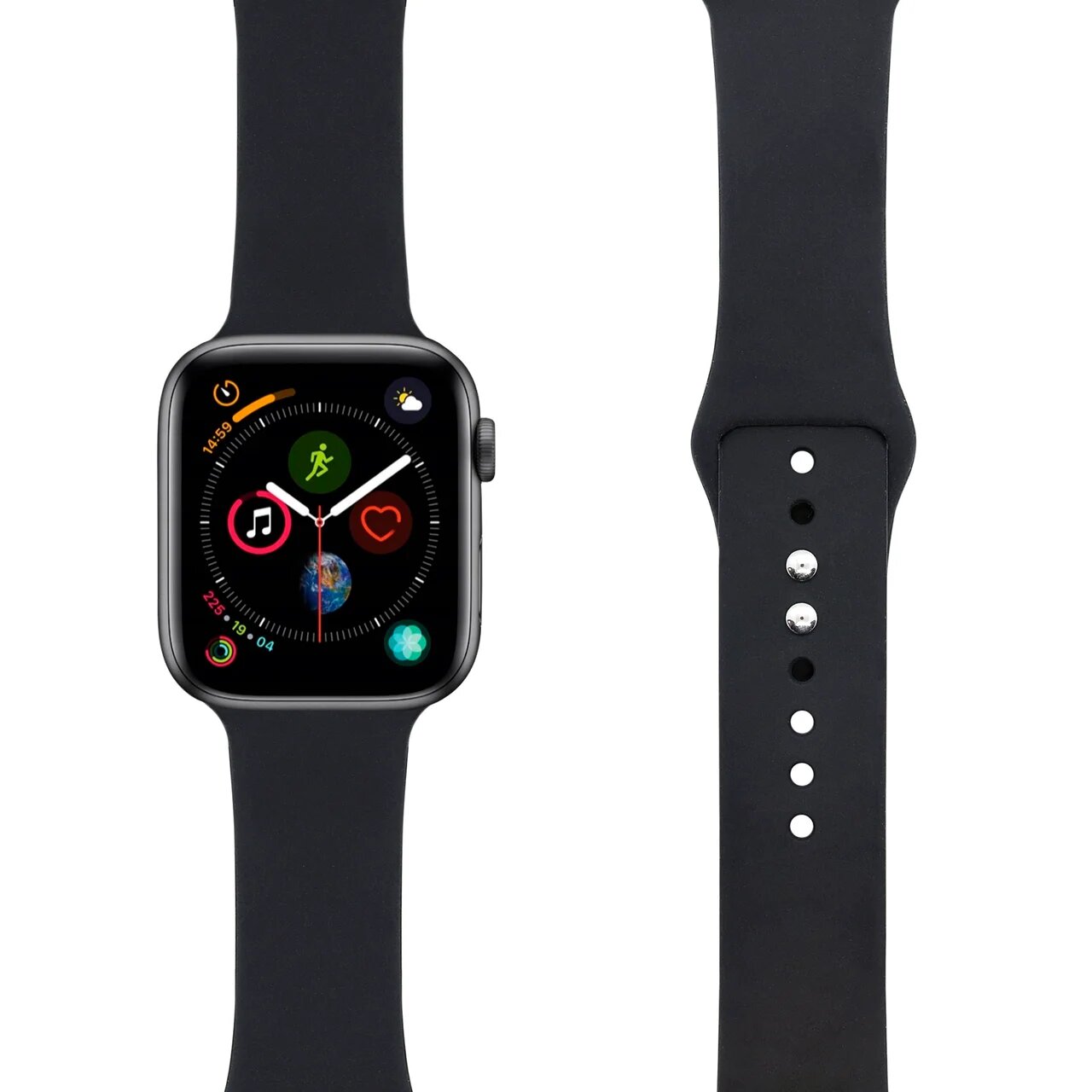 Apple Watch 38/40 mm LYAMBDA ALTAIR, силикон, черный