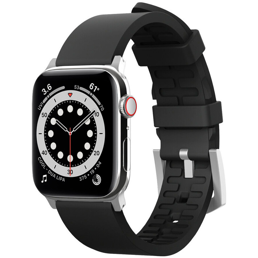 Elago Apple Watch 42/44/45 Sport Rubber strap Black