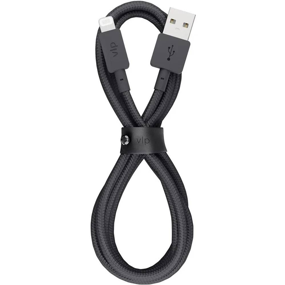 Фото — Кабель "vlp" Nylon Cable USB A - Lightning MFI, 1.2м, черный