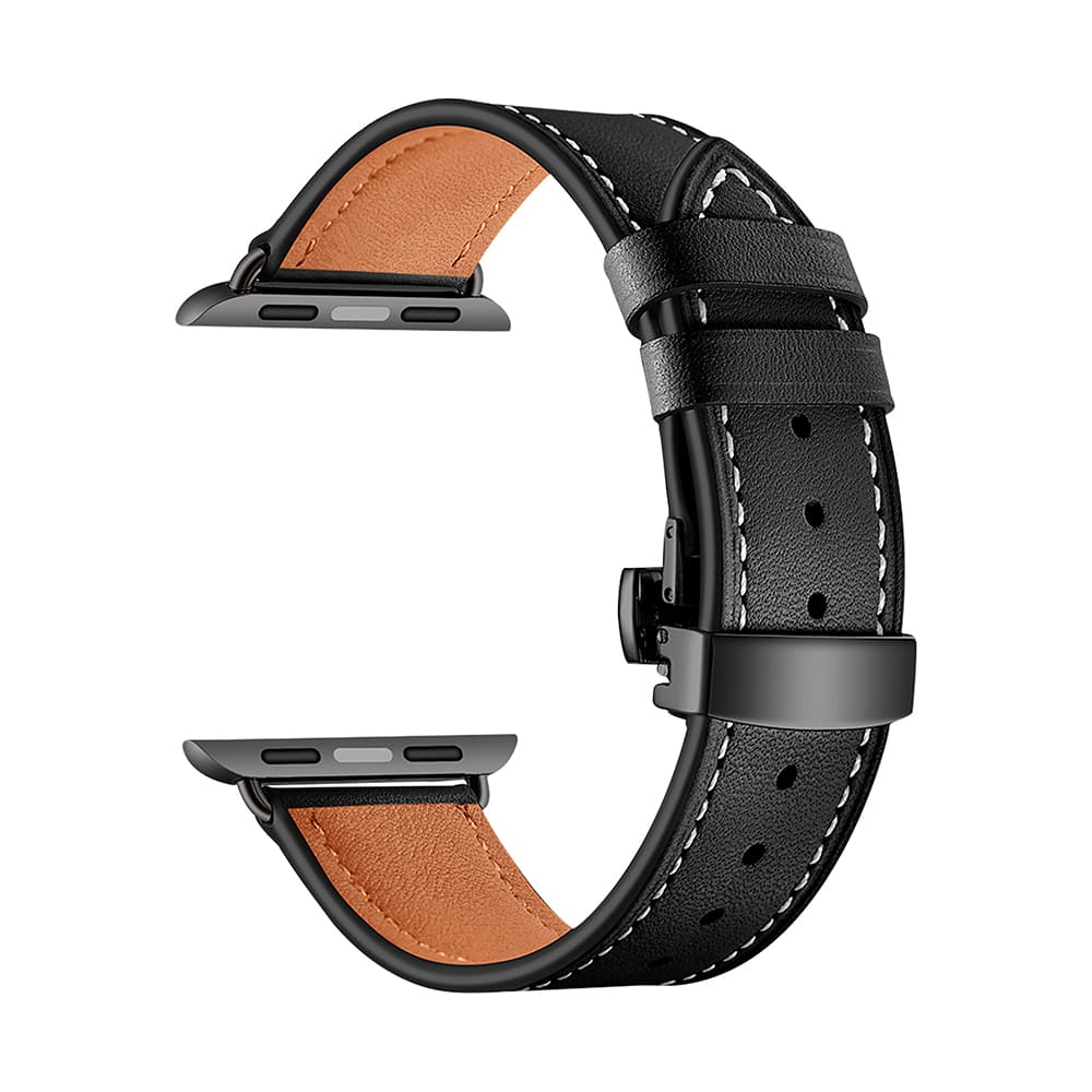 Ремешок для смарт-часов Apple Watch 42/44 mm ANNET MANCINI, кожа, черный