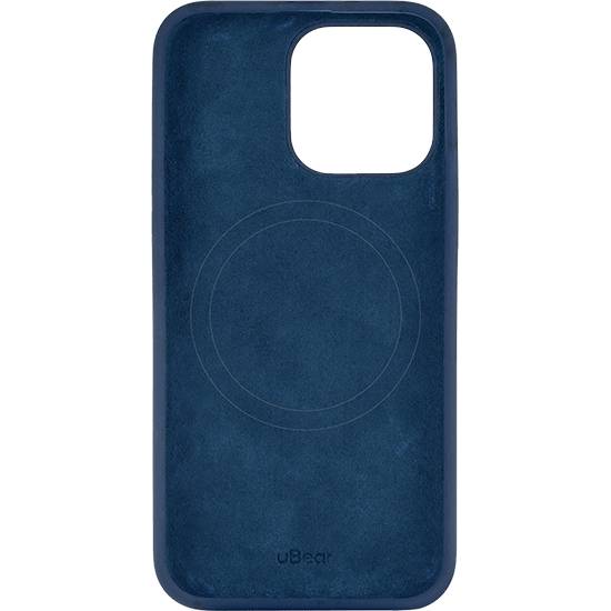 Фото — Чехол для смартфона uBear Touch Mag Case, iPhone 15 Pro, MagSafe, силикон, темно-синий