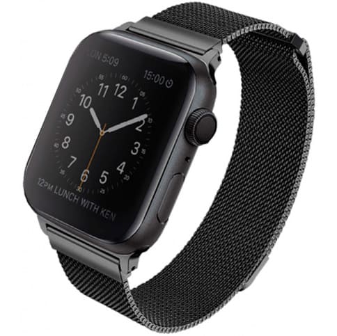 Ремешок для смарт-часов Uniq для Apple Watch 44/42 mm Dante Strap Mesh стальной, черный