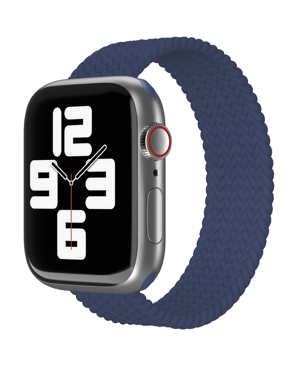 Фото — Ремешок нейлоновый плетёный vlp для Apple Watch 42/44/45, S/M, 2шт, темно-синий