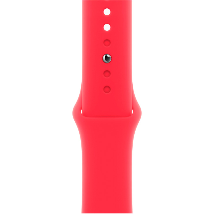 Фото — Apple Watch Series 9, 45 мм, корпус из алюминия цвета (PRODUCT)RED, спортивный ремешок, M/L