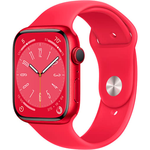 Apple Watch Series 8, 45 мм, корпус из алюминия цвета (PRODUCT)RED S/M