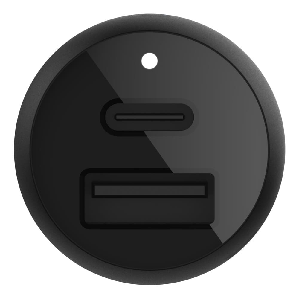 Фото — Автомобильное зарядное устройство Belkin 30 Вт, USB-C, USB, PD, черный