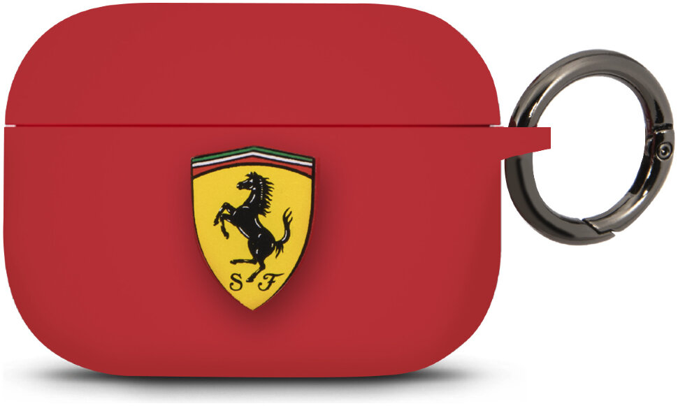 Чехол Ferrari с кольцом для AirPods Pro, красный
