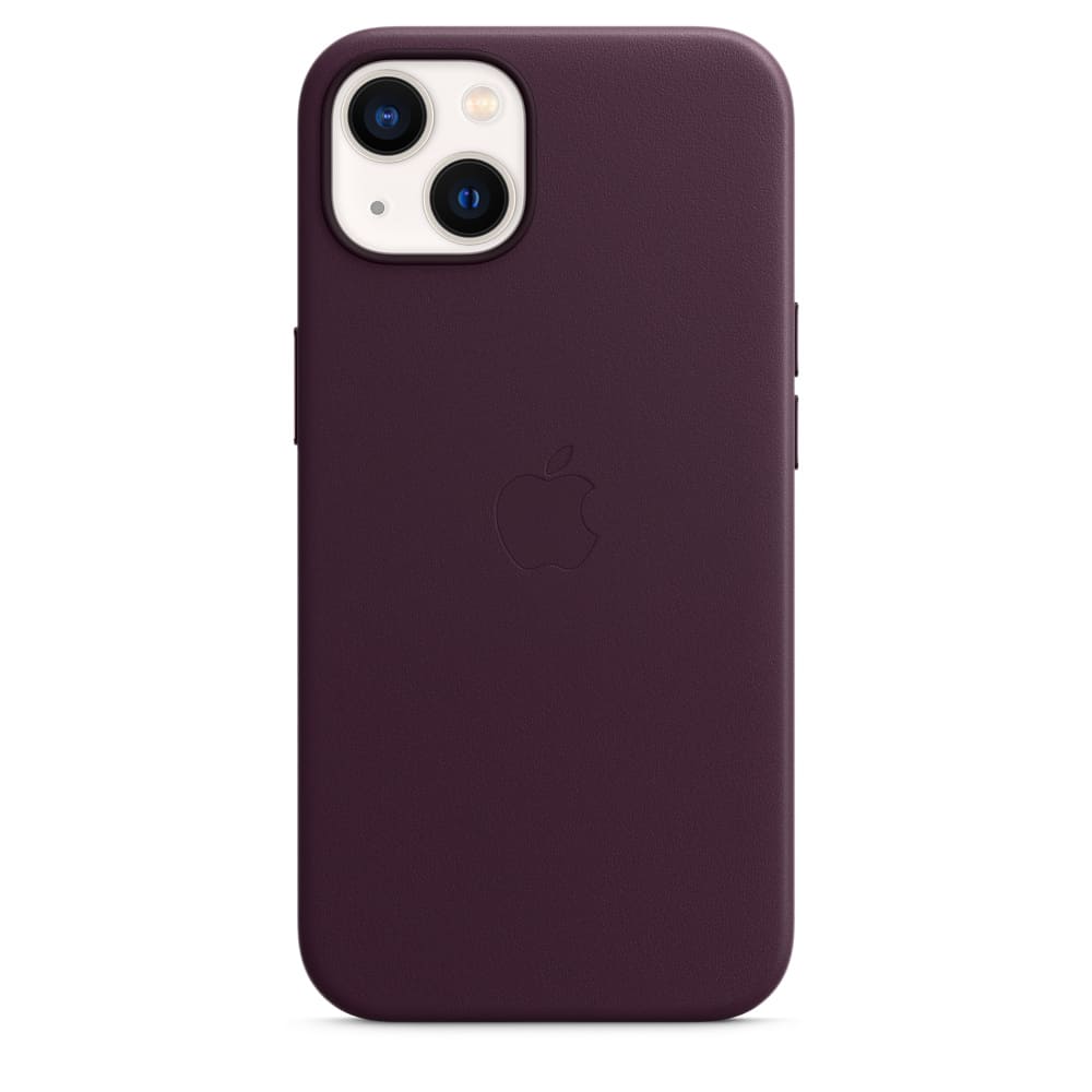 Фото — Чехол для смартфона MagSafe для iPhone 13, кожа, «тёмная вишня»