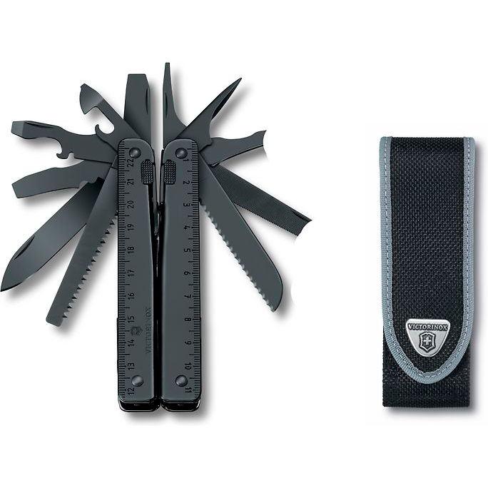 Фото — Мультитул Victorinox SwissTool Burnished, черный