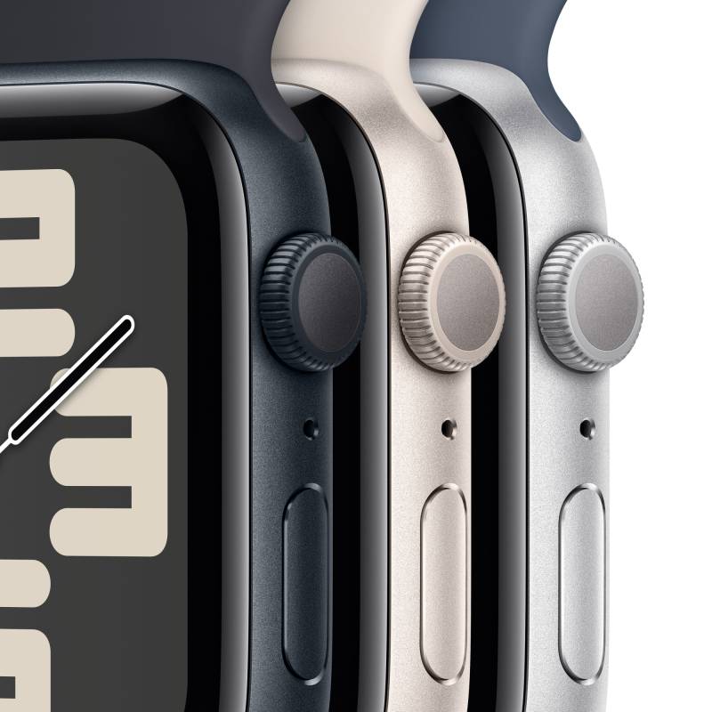 Фото — Apple Watch SE (2-е поколение 2023), 44 мм, алюминий цвета «сияющая звезда», M/L