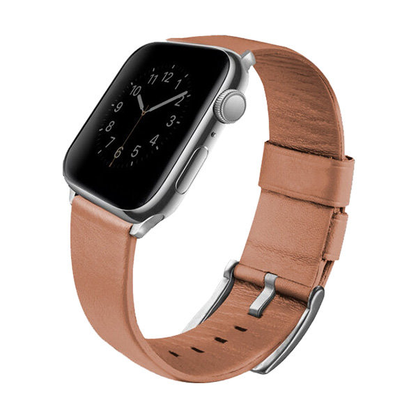Ремешок Uniq для Apple Watch 40/38 mm Mondain Strap кожаный, розовый