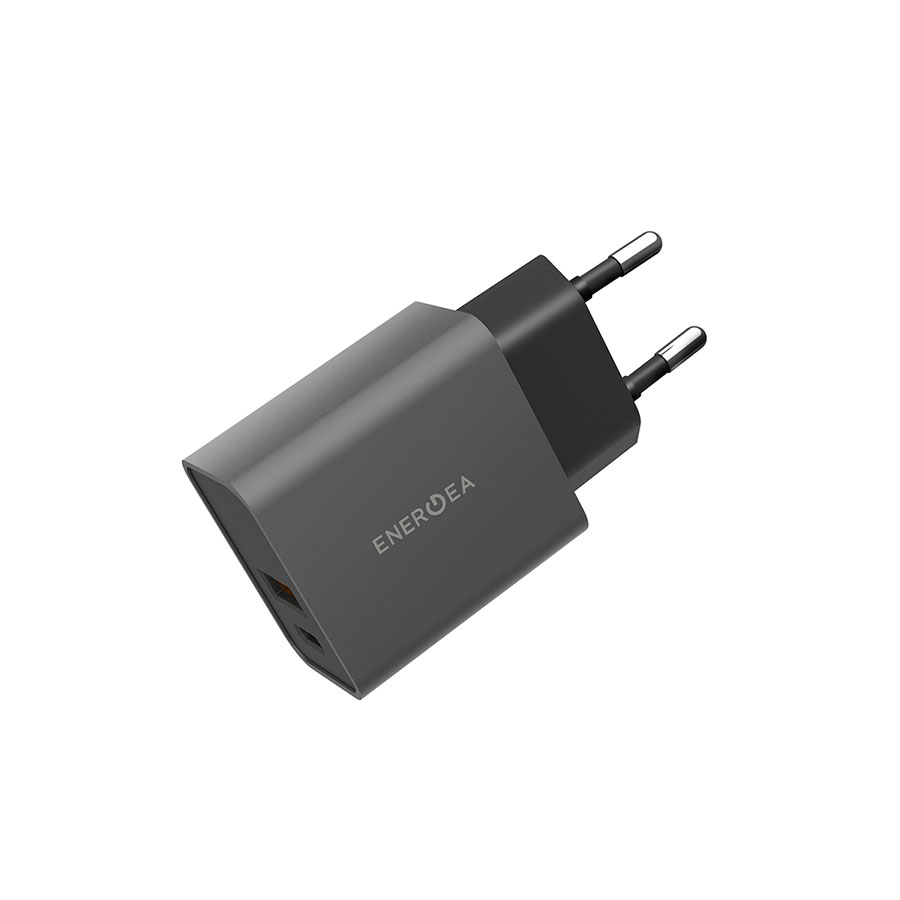Фото — Зарядное устройство EnergEA Ampcharge USB-C + USB-A, PD, 20 Вт, черный
