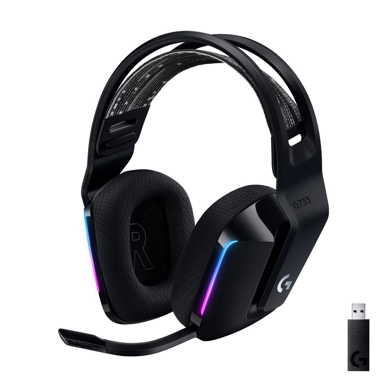 Игровая гарнитура Logitech G733 Lightspeed RGB Wireless Gaming Headset, черный