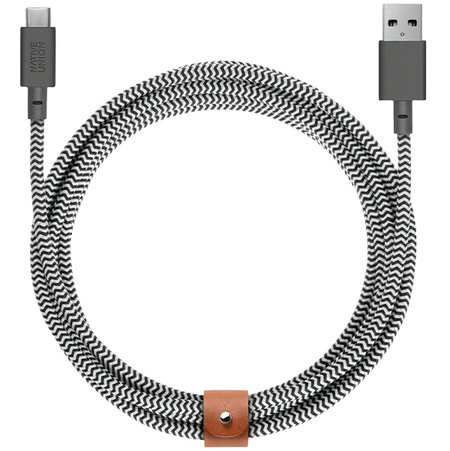 Кабель Native Union Belt USB-C на USB-A, 3 м, зебра