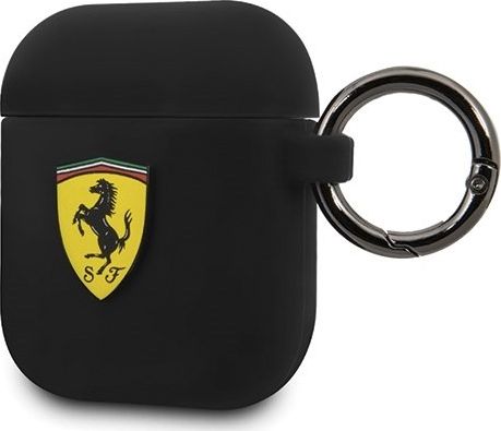 Чехол Ferrari с кольцом для AirPods, черный