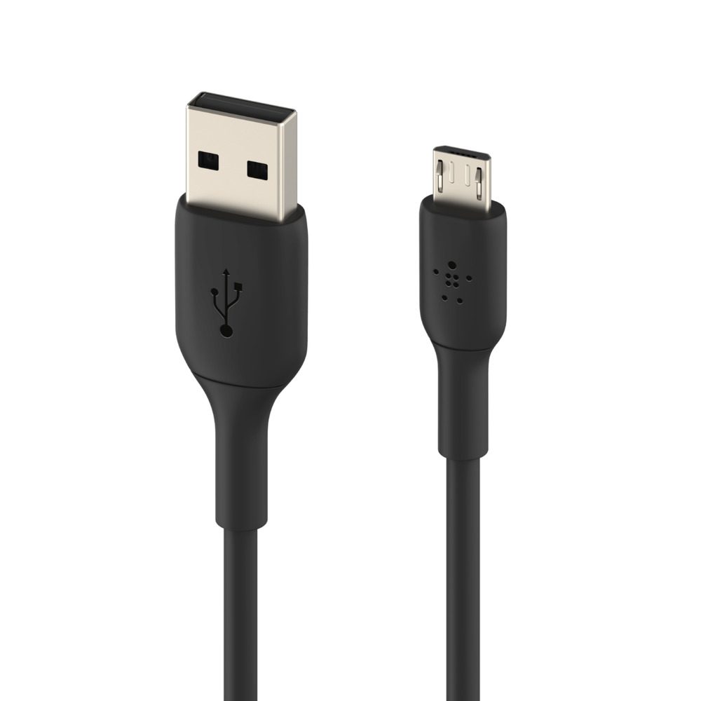Кабель Belkin USB-A/micro USB, 1м, пластик, черный