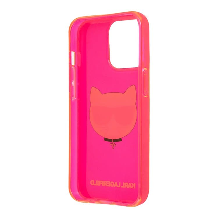 Фото — Чехол для смартфона Lagerfeld Choupette для iPhone 13 Pro, пластик, розовый градиент