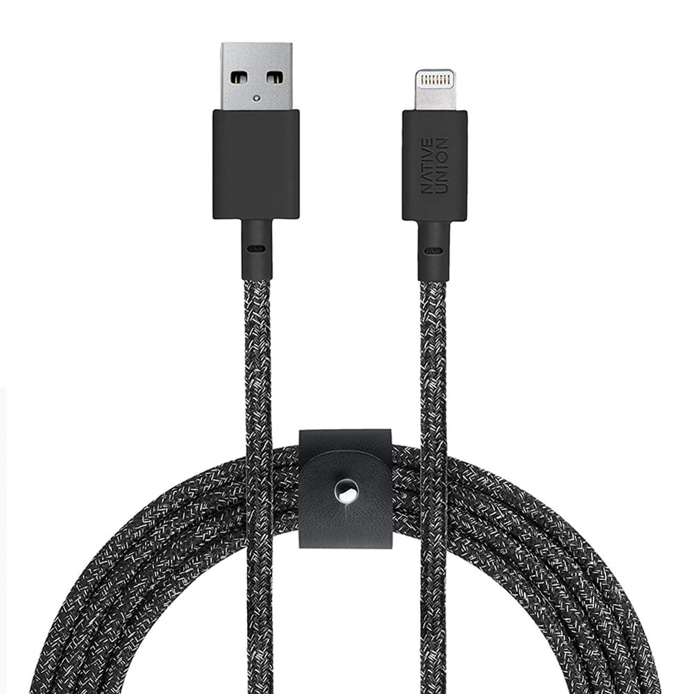 Фото — Кабель Native Union Belt Lightning на USB, 3 м, черный