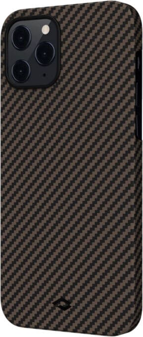 Чехол Pitaka для iPhone 12/12 Pro, коричнево-черный